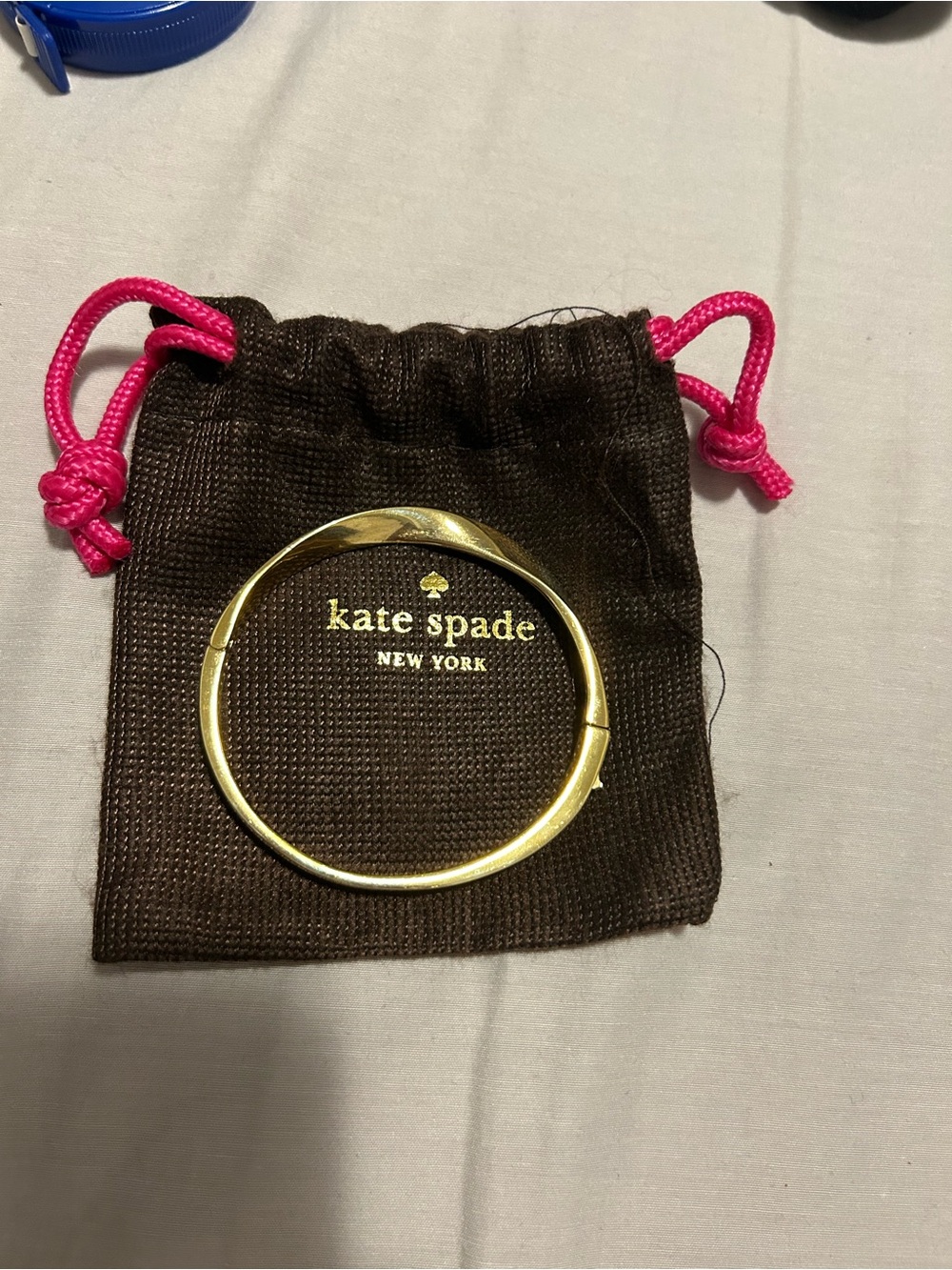 kate spade Gold Twist Hinged Bangle Bracelet